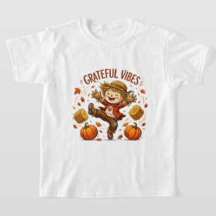 Dankbare Vibes Vogelverschrikker Herfst T-shirt