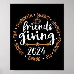 Dankbare Vrienden Thanksgiving 2024 Friendsgiving  Poster