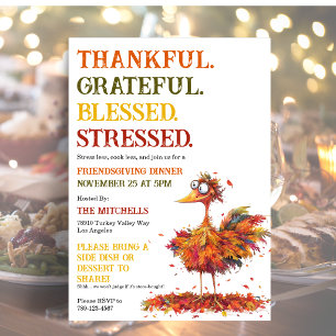 Dankbare Vriendendankdag Thanksgiving Kaart