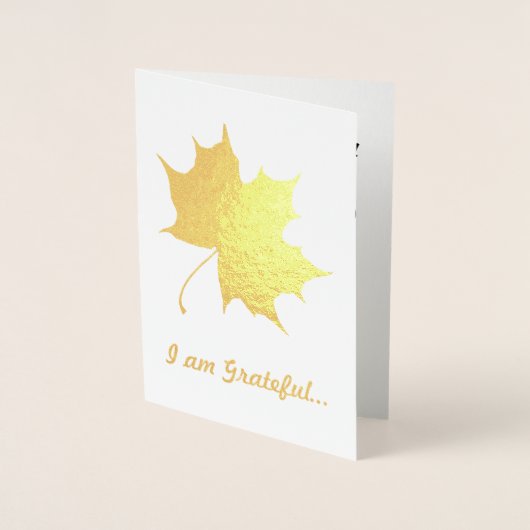 Dankbare Vriendschap Herfst verlaat aangepaste tek Folie Kaarten (Voorkant)