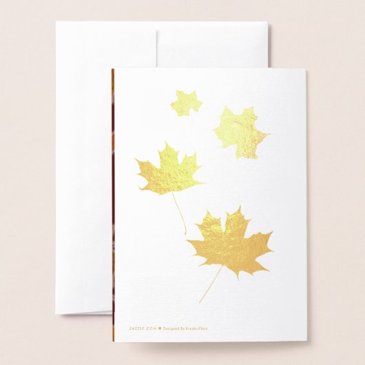 Dankbare Vriendschap Herfst verlaat aangepaste tek Folie Kaarten (Met envelop)