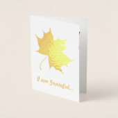 Dankbare Vriendschap Herfst verlaat aangepaste tek Folie Kaarten (Voorkant)