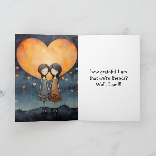 DANKBARE VRIENDSCHAP KAART (Binnen)
