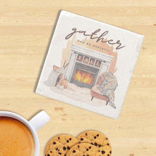 Dankbare Vriendschapsbijeenkomst Stenen Onderzetter