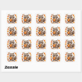 Dankbare Wasbeer Pompoen Thanksgiving Sticker (Vel)