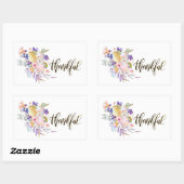 Dankbare Waterverf Bloemen Thanksgiving Rechthoekige Sticker (Vel)