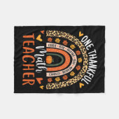 Dankbare Wiskunde Leraar Leuke Thanksgiving Regenb Fleece Deken (Voorkant (Horizontaal))