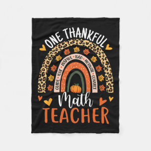 Dankbare Wiskunde Leraar Leuke Thanksgiving Regenb Fleece Deken