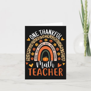 Dankbare Wiskunde Leraar Leuke Thanksgiving Regenb Kaart