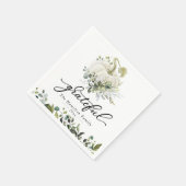 Dankbare Witte Pompoen Groene Thanksgiving Servet (Hoek)