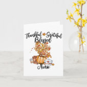 Dankbare Zegenende Verpleegster Herfst Pompoen Boo Kaart (Gele Bloem)