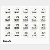 Dankbare Zwarte Typografie Vierkante Sticker (Vel)