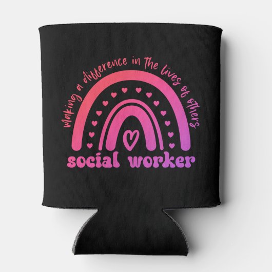 Dankbetuiging en afstuderen sociaal werkers blikjeskoeler (Achterkant)