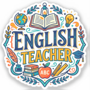 Dankbetuiging voor Engelse leraren Sticker