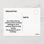 Dankbrief Waardering voor de Leuke Goede Ei – Beda Briefkaart (Achterkant)