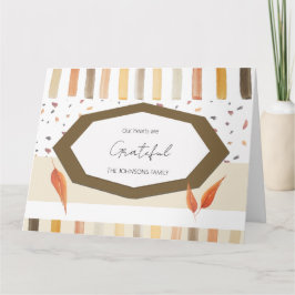 Dankdag Aquarel Herfst Pastel Bladeren Bedankkaart