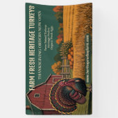 Dankdag Bestelling Open Boerderij Verse Erfgoedkal Spandoek (Verticaal)