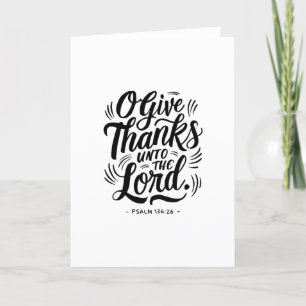 Dankdag Bijbelvers: Psalm 136:26 Bedankkaart