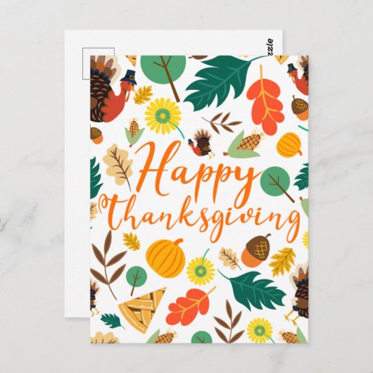 Dankdag Briefkaart (Voorkant / Achterkant)