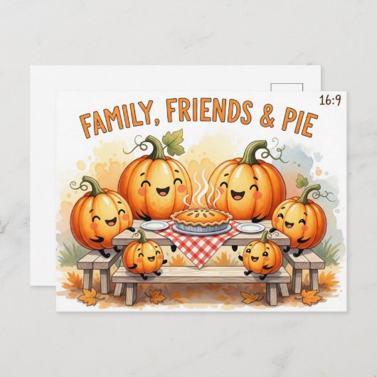 Dankdag Briefkaart (Voorkant / Achterkant)