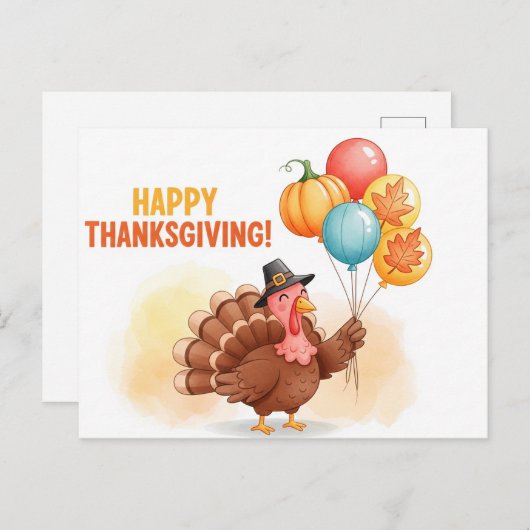 Dankdag Briefkaart (Voorkant / Achterkant)