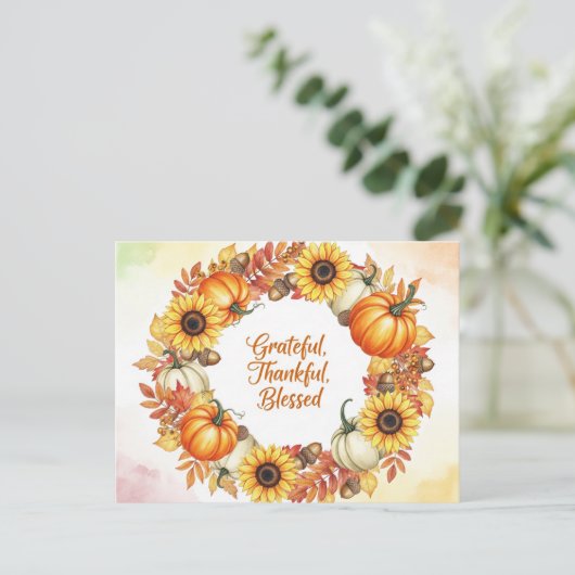 Dankdag Briefkaart (Staand voorkant)