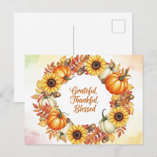 Dankdag Briefkaart (Voorkant / Achterkant)