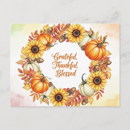 Dankdag Briefkaart (Voorkant)