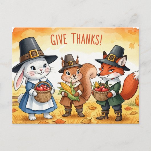 Dankdag  briefkaart (Voorkant)