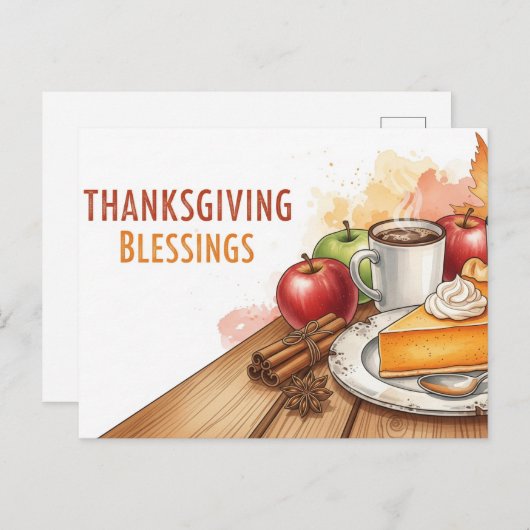 Dankdag Briefkaart (Voorkant / Achterkant)