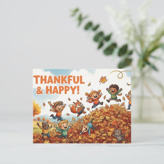 Dankdag Briefkaart (Staand voorkant)