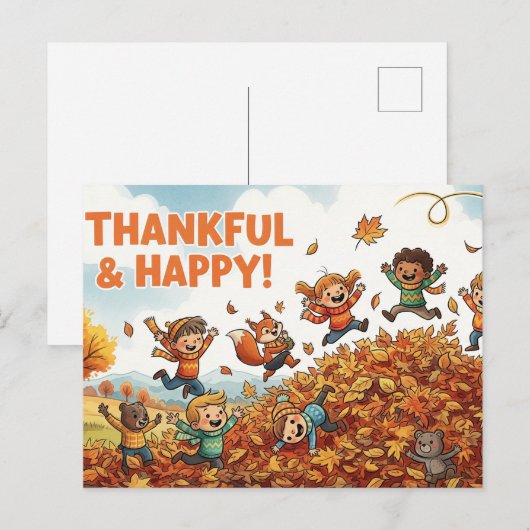 Dankdag Briefkaart (Voorkant / Achterkant)