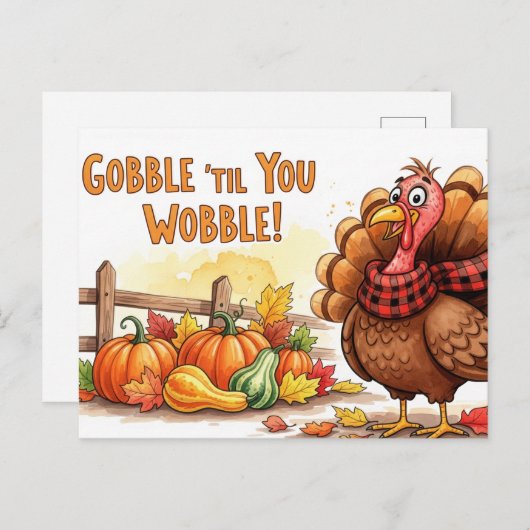 Dankdag Briefkaart (Voorkant / Achterkant)