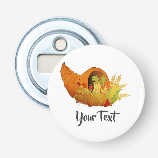 Dankdag Button Flesopener (Voorkant)
