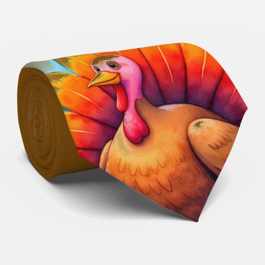 Dankdag, Cute Turkey, Dankbaar voor Jou Stropdas (Opgerold)