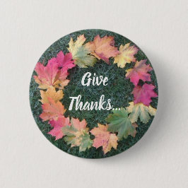 Dankdag - 'Dank geven...' Ronde Button 5,7 Cm