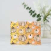 Dankdag dankbaar pompoenveld herfst pompoenen briefkaart (Staand voorkant)