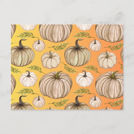 Dankdag dankbaar pompoenveld herfst pompoenen briefkaart (Voorkant)