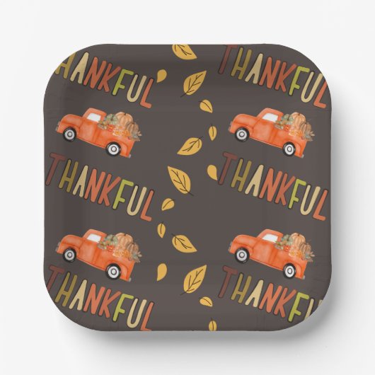 Dankdag, Dankbare Papieren Bord (Voorkant)
