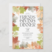 Dankdag-diner Herfstbladeren Rustiek diner Kaart (Voorkant)