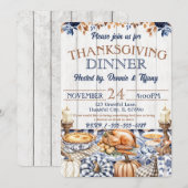 Dankdag Dinner Familie Vrienden Kaart (Voorkant / Achterkant)