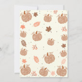Dankdag Dinner Herfst Pompoen Kaart (Achterkant)