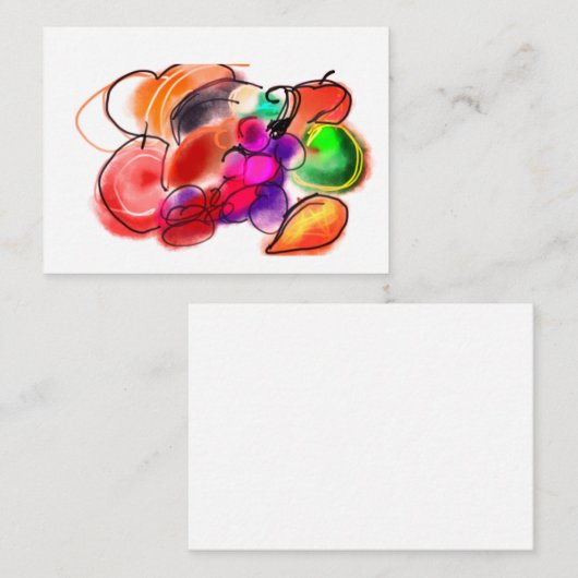 Dankdag eten notitiekaartje (Voorkant / Achterkant)