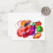 Dankdag eten notitiekaartje (Voorkant / Achterkant in situ)