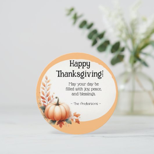 Dankdag Feestdagenkaart (Staand voorkant)