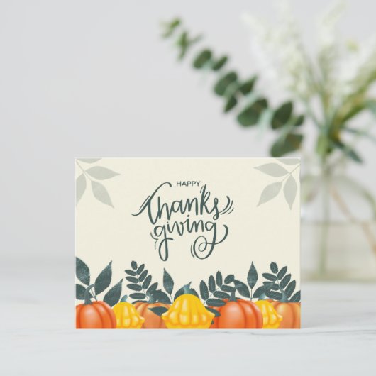 Dankdag Feestdagenkaart (Staand voorkant)