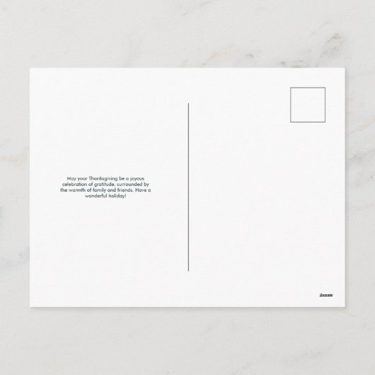 Dankdag Feestdagenkaart (Achterkant)