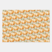 Dankdag Geef Dank Pompoenen Appels Inpakpapier Vel (Voorkant 2)