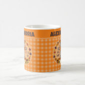 Dankdag Geef de Heer Dank Oranje Plaid Koffiemok (Center)