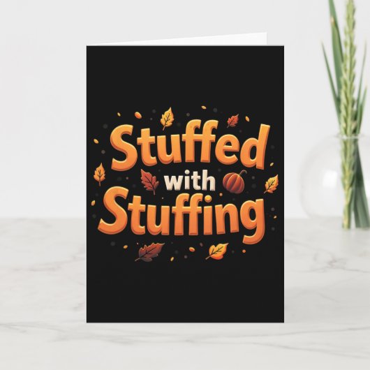 Dankdag Gevuld Met Vulling Herfstbladeren P Kaart (Voorkant)